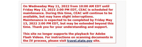 DS-260 Your request cannot be processed at this time uyarısı için yardım lütfen!
