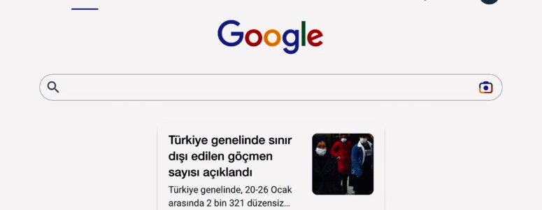 Google telefonlarda öne çıkan haberleri göstermeye başladı